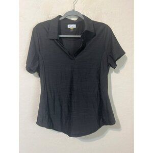 NWT Greg Norman Pro Series Women Collared Golf Shirt Sz L 4 button w Moisture Ma